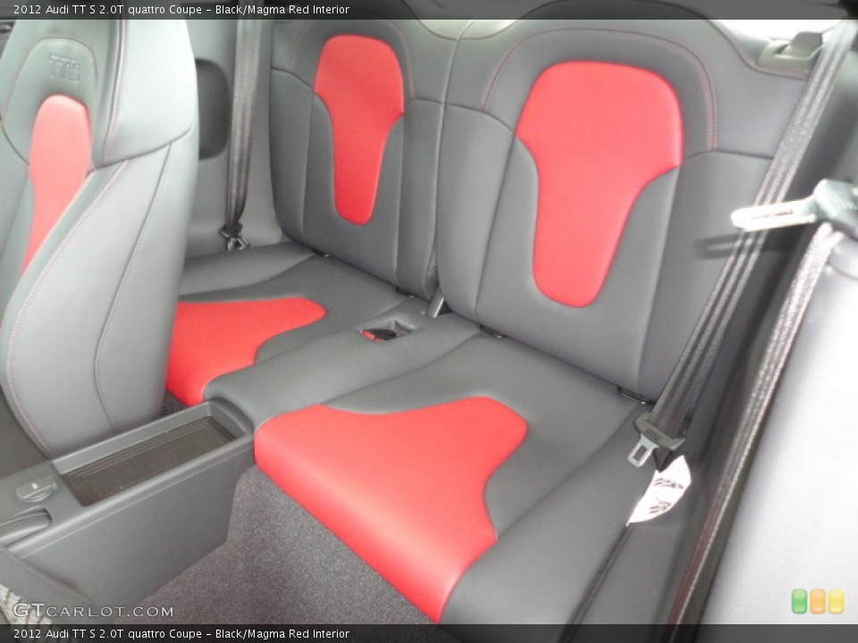 Black/Magma Red Interior Rear Seat for the 2012 Audi TT S 2.0T quattro Coupe #62022657