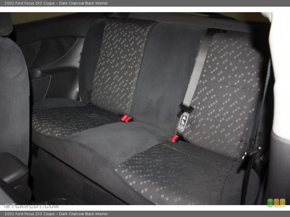 Dark Charcoal Black Interior Rear Seat for the 2001 Ford Focus ZX3 Coupe #62026461