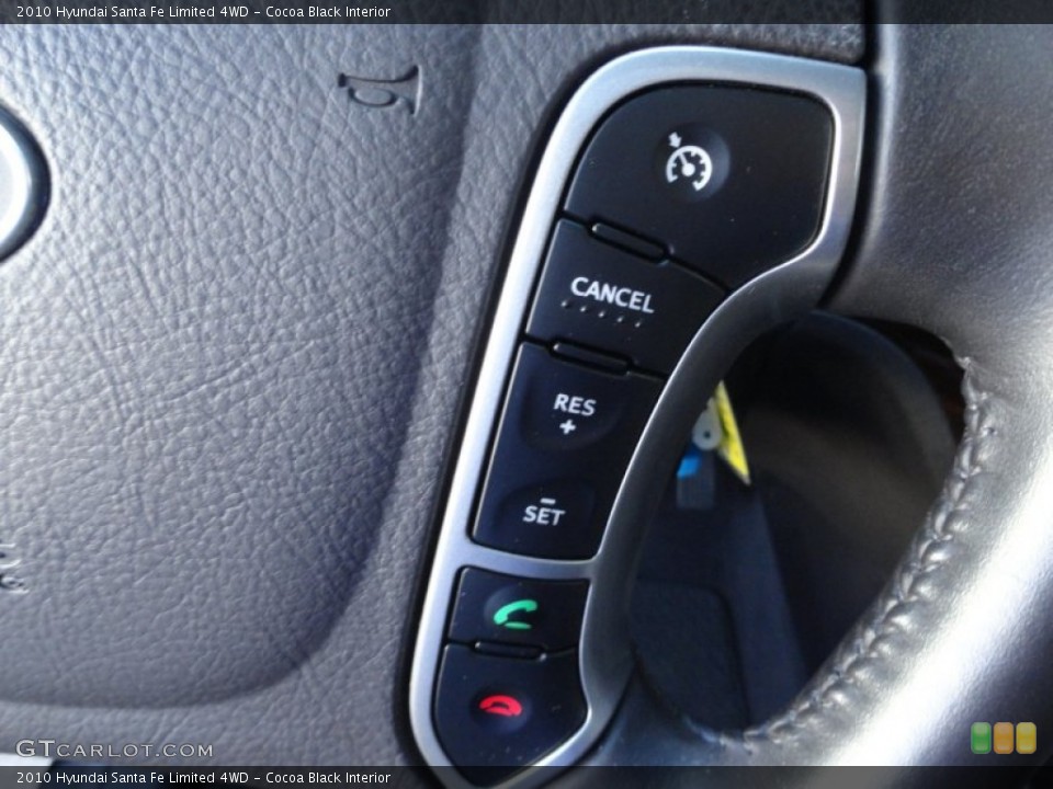 Cocoa Black Interior Controls for the 2010 Hyundai Santa Fe Limited 4WD #62028261
