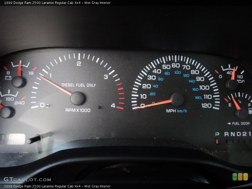 Mist Gray Interior Gauges for the 1999 Dodge Ram 2500 Laramie Regular Cab 4x4 #62029941