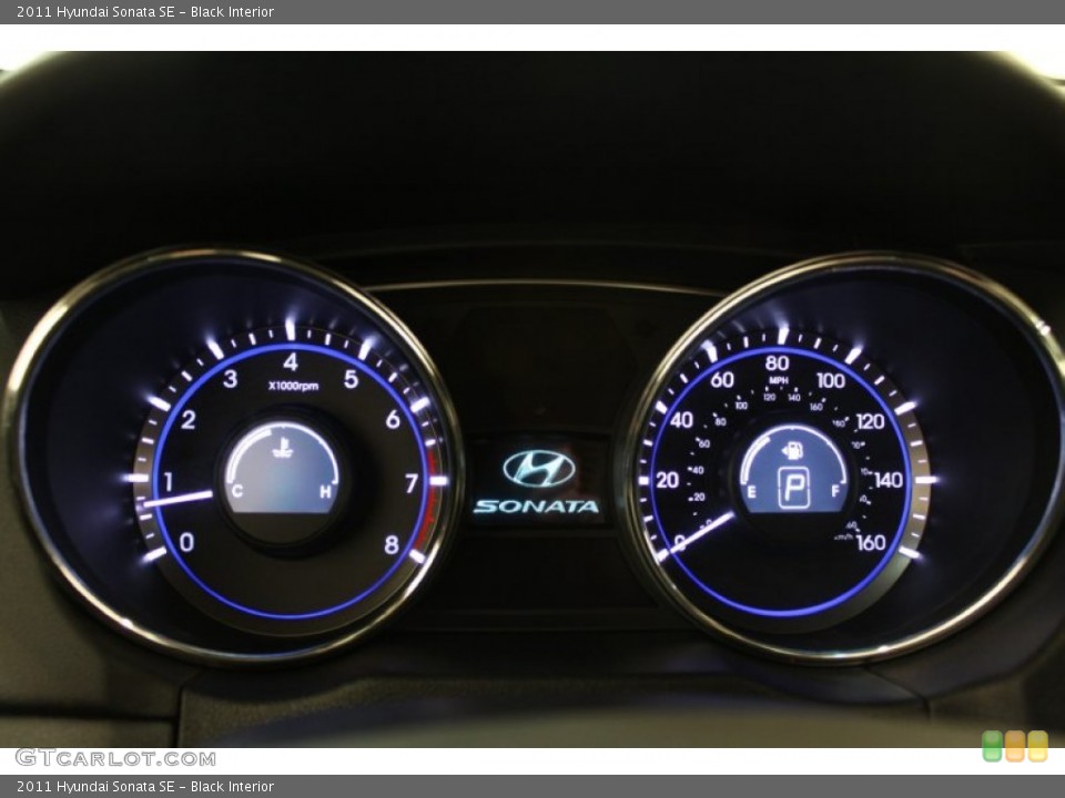 Black Interior Gauges for the 2011 Hyundai Sonata SE #62032113