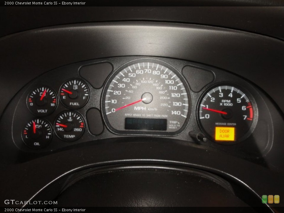 Ebony Interior Gauges for the 2000 Chevrolet Monte Carlo SS #62032116