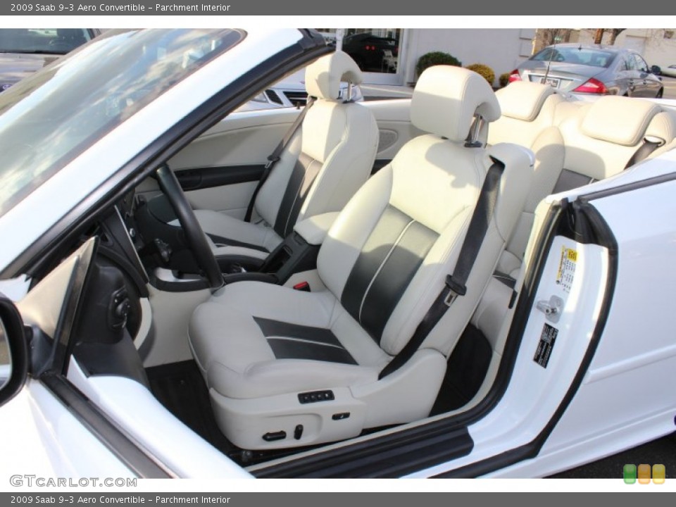 Parchment Interior Front Seat for the 2009 Saab 9-3 Aero Convertible #62038556