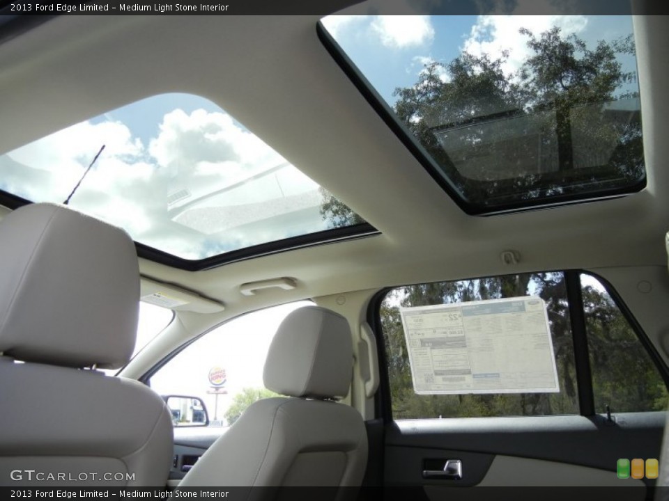Medium Light Stone Interior Sunroof for the 2013 Ford Edge Limited #62038690