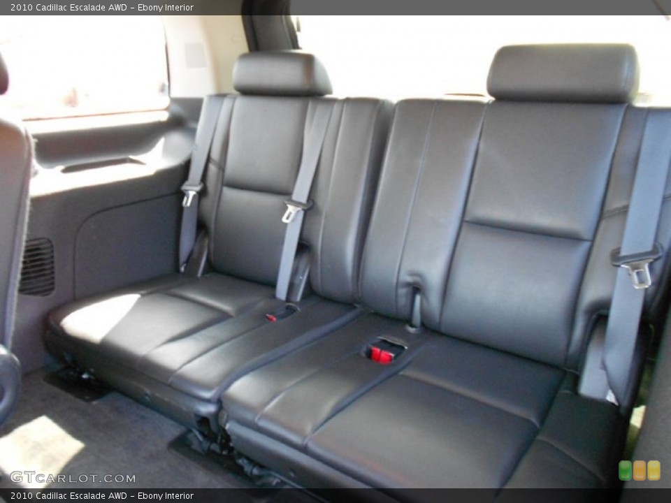 Ebony Interior Rear Seat for the 2010 Cadillac Escalade AWD #62039601