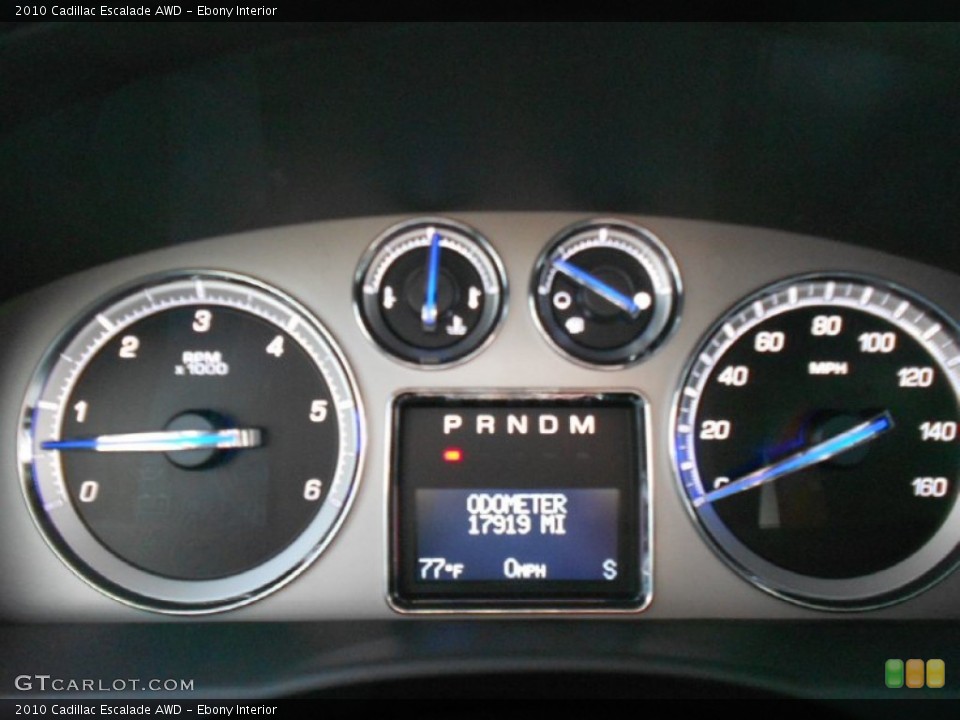 Ebony Interior Gauges for the 2010 Cadillac Escalade AWD #62039697