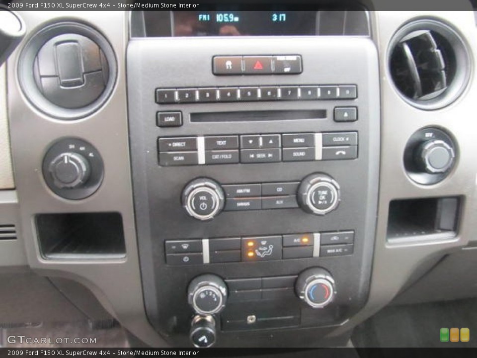 Stone/Medium Stone Interior Controls for the 2009 Ford F150 XL SuperCrew 4x4 #62043117