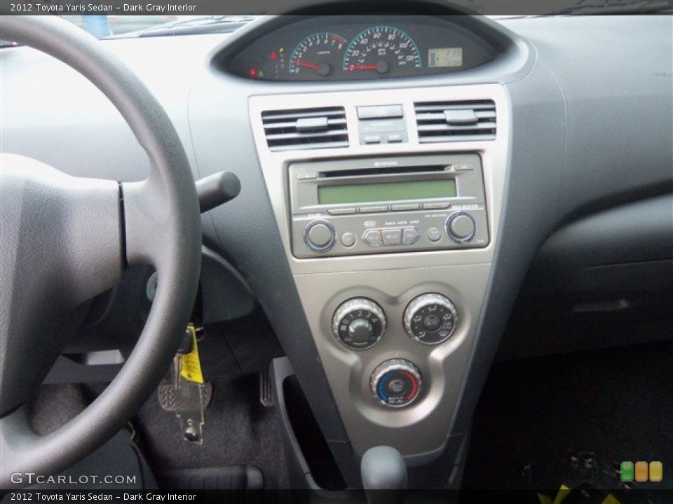 Dark Gray Interior Controls for the 2012 Toyota Yaris Sedan #62048826