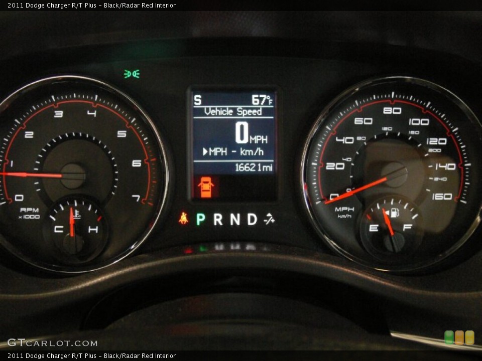 Black/Radar Red Interior Gauges for the 2011 Dodge Charger R/T Plus #62049055