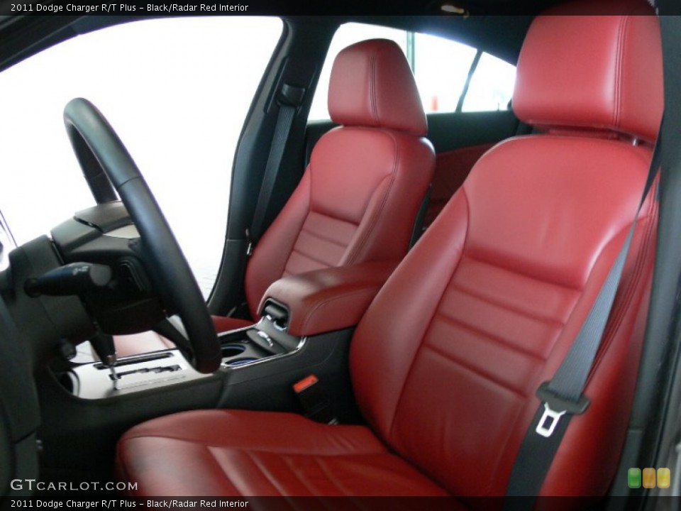 Black/Radar Red Interior Photo for the 2011 Dodge Charger R/T Plus #62049183