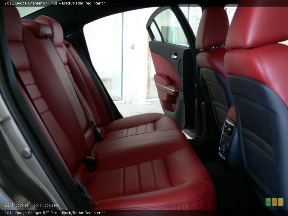Black/Radar Red Interior Rear Seat for the 2011 Dodge Charger R/T Plus #62049192