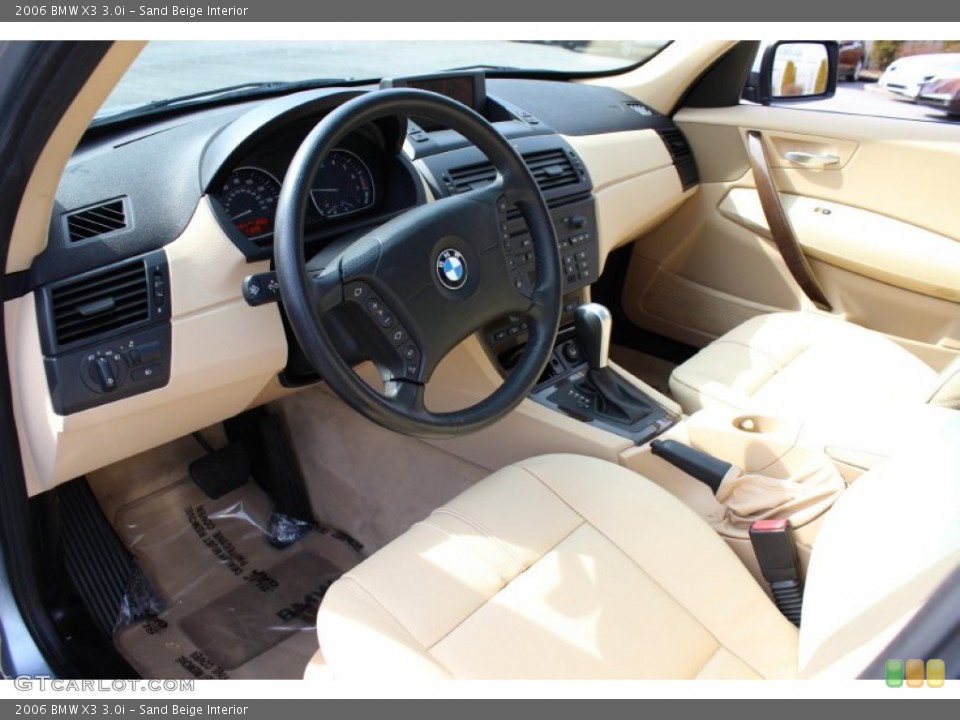 Sand Beige Interior Prime Interior for the 2006 BMW X3 3.0i #62050314
