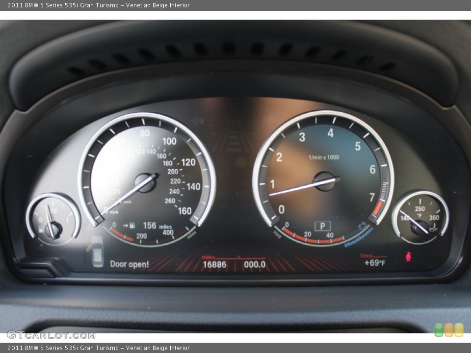 Venetian Beige Interior Gauges for the 2011 BMW 5 Series 535i Gran Turismo #62050992