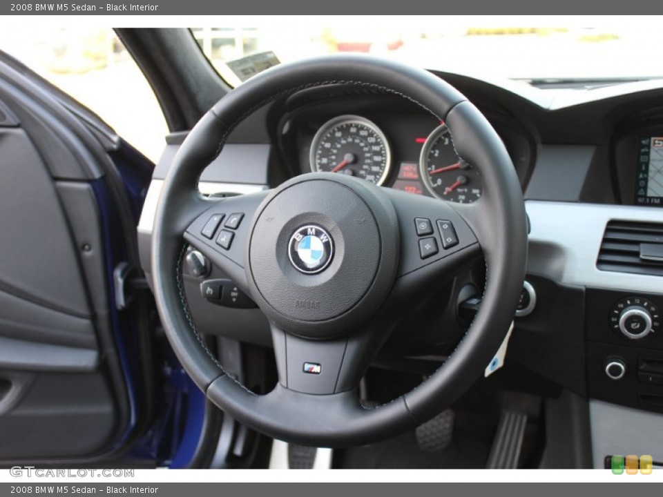 Black Interior Steering Wheel for the 2008 BMW M5 Sedan #62053821
