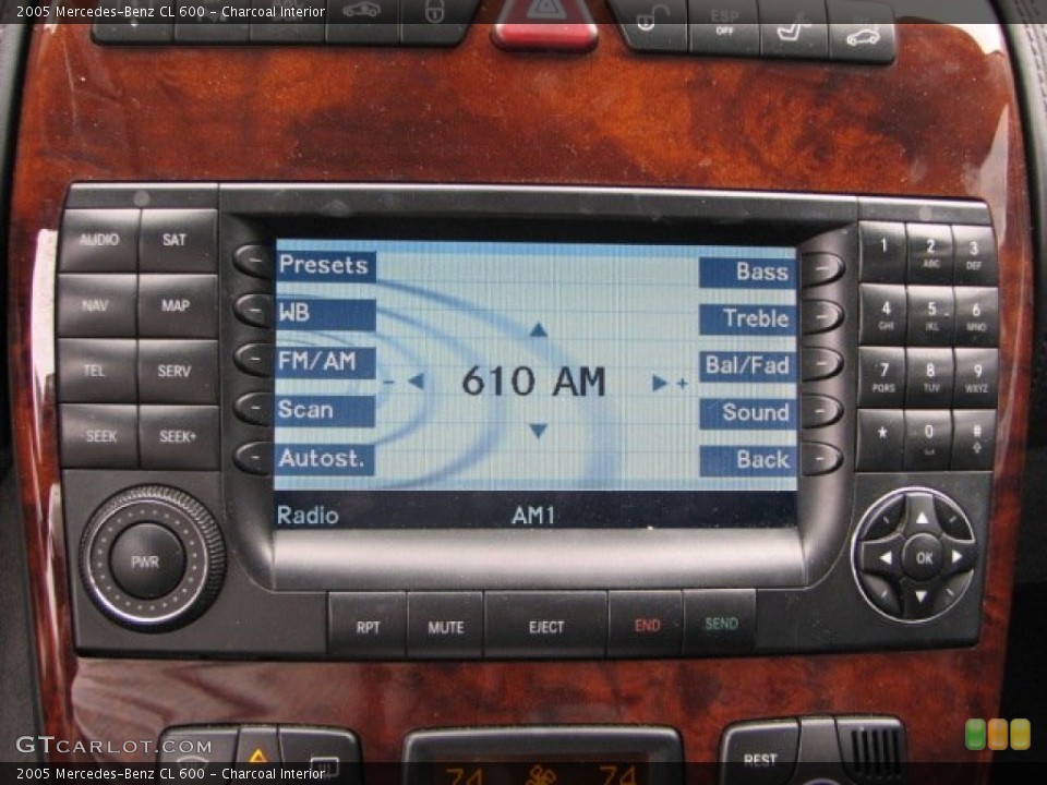 Charcoal Interior Controls for the 2005 Mercedes-Benz CL 600 #62060238