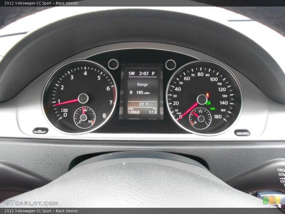 Black Interior Gauges for the 2012 Volkswagen CC Sport #62060256