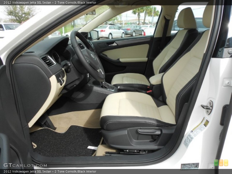2 Tone Cornsilk/Black Interior Photo for the 2012 Volkswagen Jetta SEL Sedan #62060895