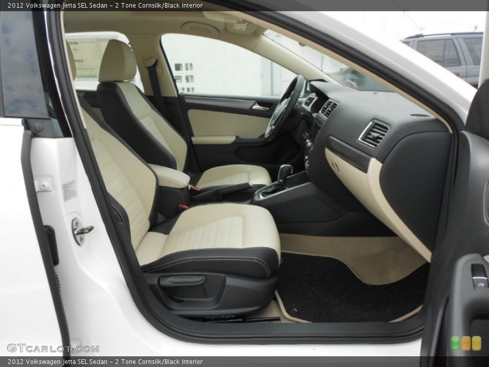 2 Tone Cornsilk/Black Interior Photo for the 2012 Volkswagen Jetta SEL Sedan #62060913