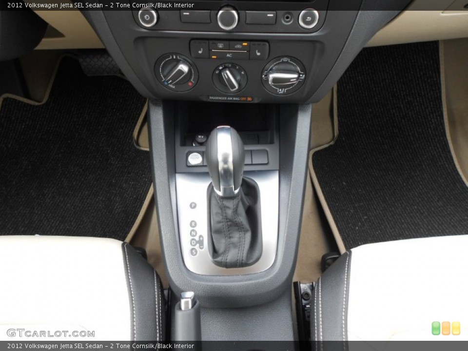 2 Tone Cornsilk/Black Interior Transmission for the 2012 Volkswagen Jetta SEL Sedan #62060949