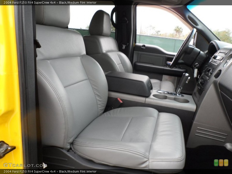 Black/Medium Flint Interior Front Seat for the 2004 Ford F150 FX4 SuperCrew 4x4 #62064918