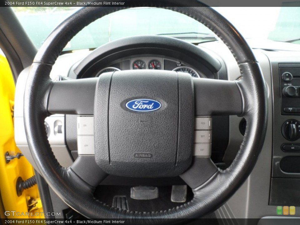 Black/Medium Flint Interior Steering Wheel for the 2004 Ford F150 FX4 SuperCrew 4x4 #62065068