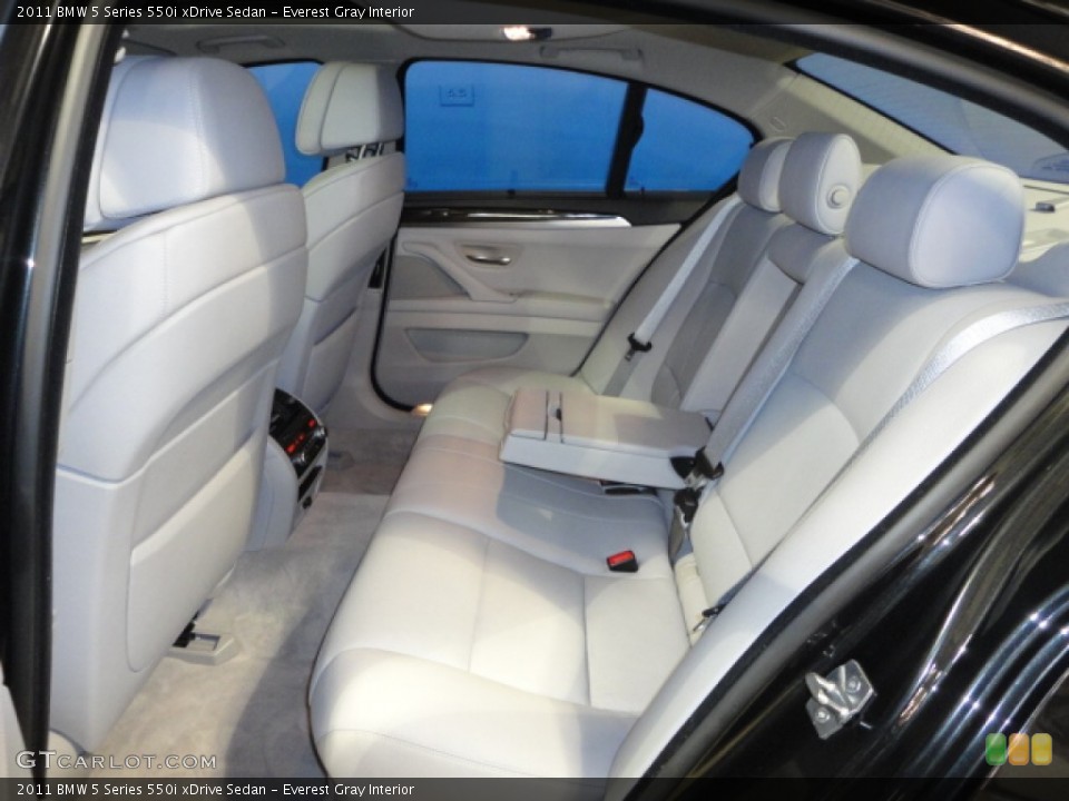 Everest Gray Interior Rear Seat for the 2011 BMW 5 Series 550i xDrive Sedan #62065755