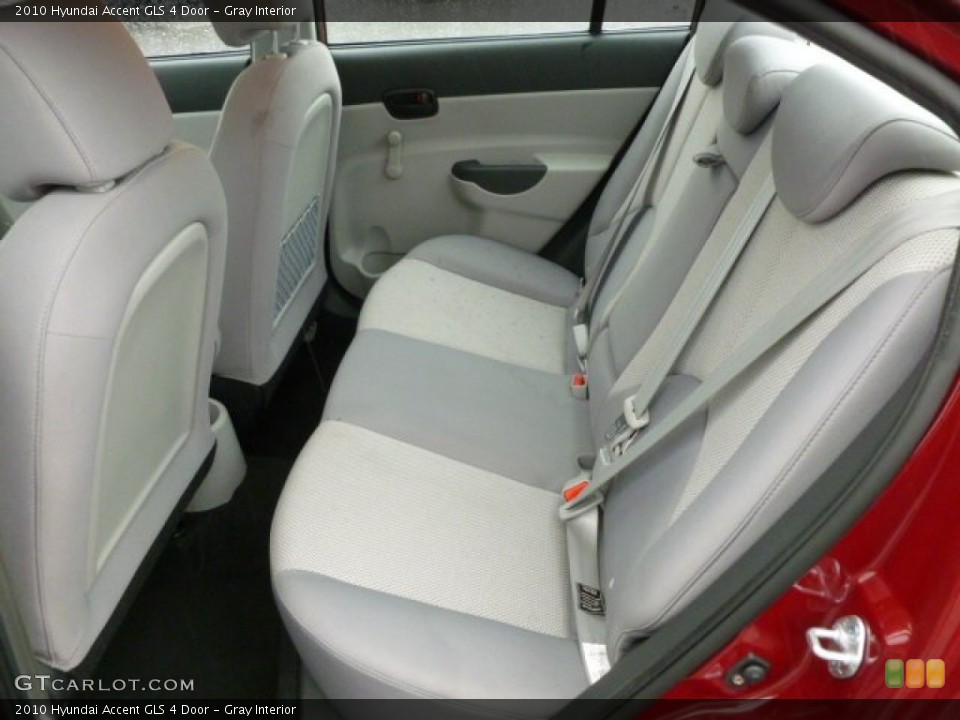Gray Interior Rear Seat for the 2010 Hyundai Accent GLS 4 Door #62067933