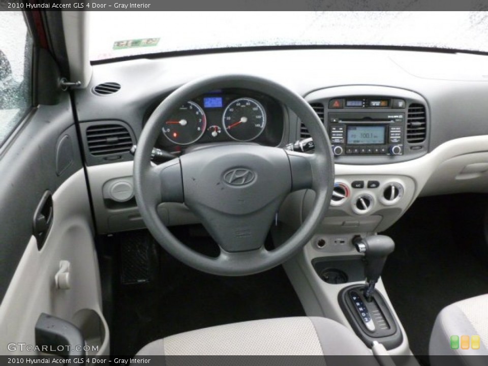 Gray Interior Dashboard for the 2010 Hyundai Accent GLS 4 Door #62067938