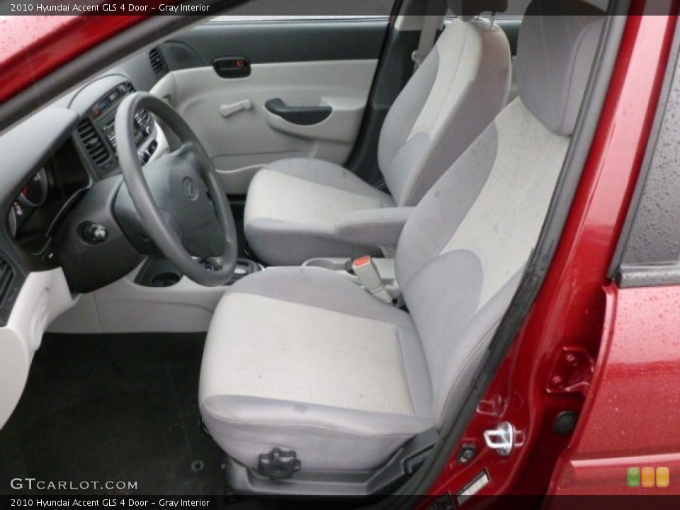 Gray Interior Front Seat for the 2010 Hyundai Accent GLS 4 Door #62067951