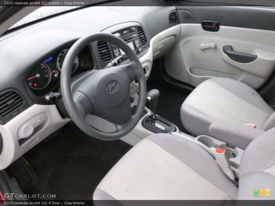Gray Interior Prime Interior for the 2010 Hyundai Accent GLS 4 Door #62067960