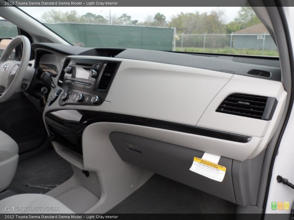 Light Gray Interior Dashboard for the 2012 Toyota Sienna  #62069818