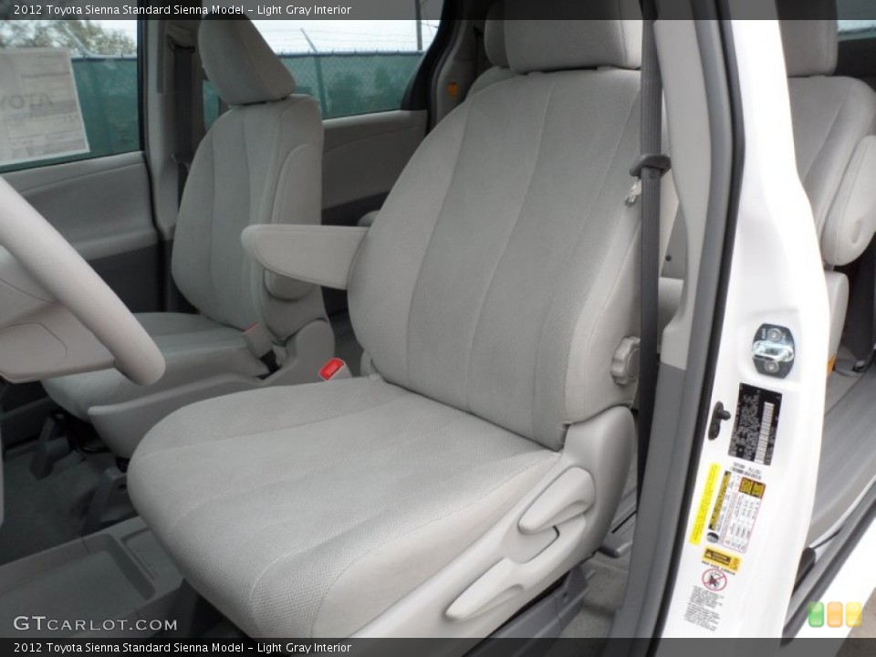 Light Gray Interior Front Seat for the 2012 Toyota Sienna  #62069892