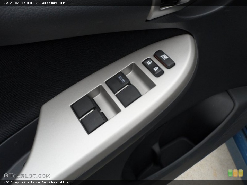 Dark Charcoal Interior Controls for the 2012 Toyota Corolla S #62070518