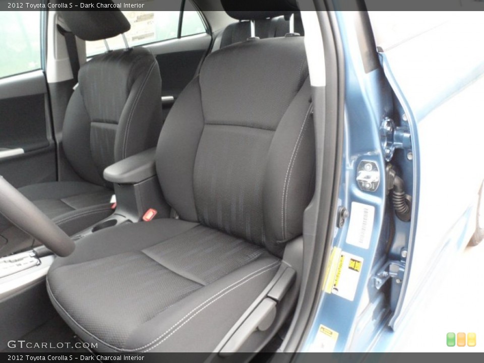 Dark Charcoal Interior Front Seat for the 2012 Toyota Corolla S #62070526