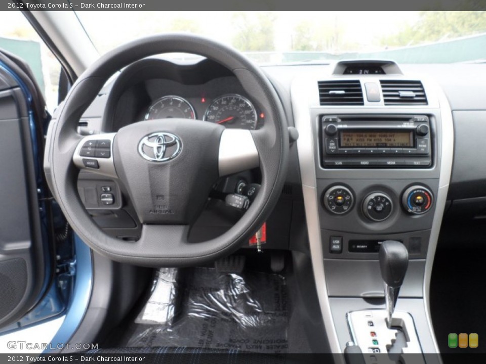 Dark Charcoal Interior Dashboard for the 2012 Toyota Corolla S #62070541