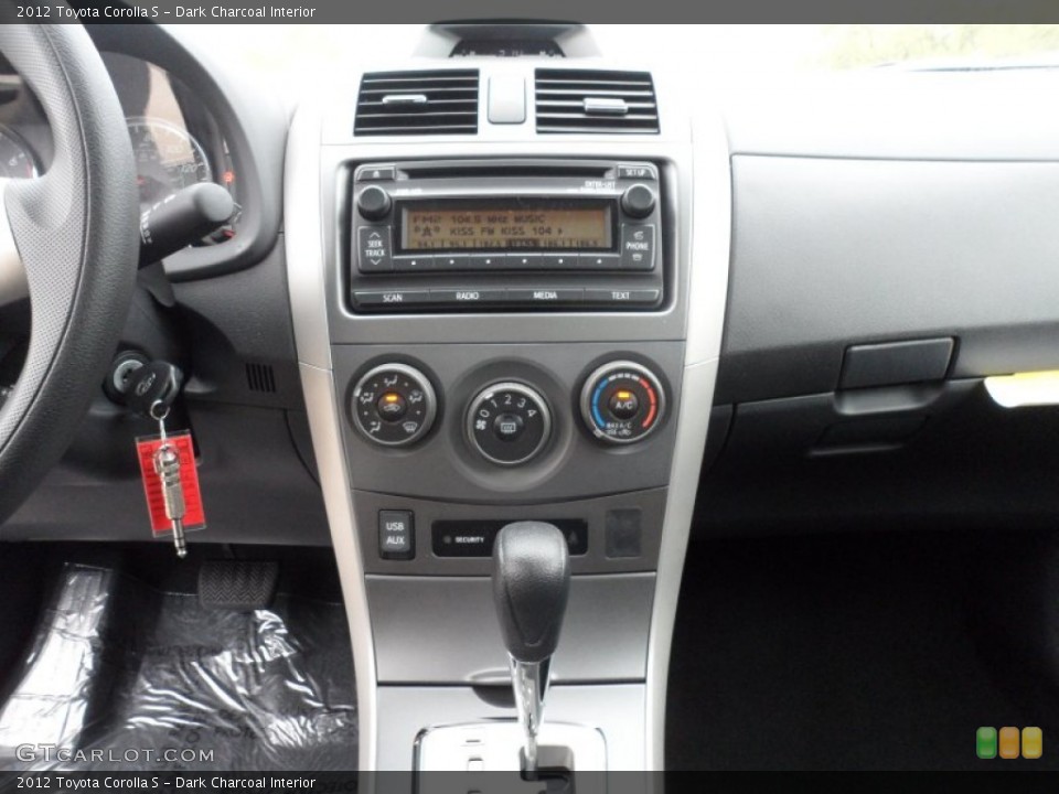 Dark Charcoal Interior Controls for the 2012 Toyota Corolla S #62070550