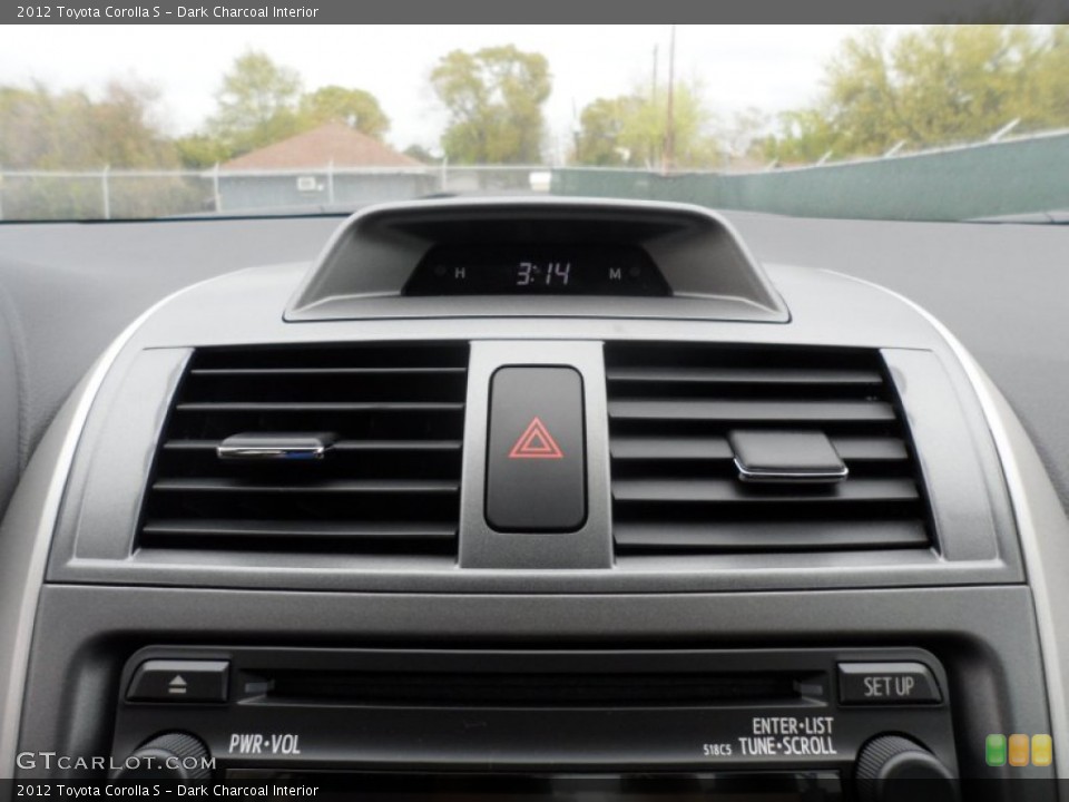 Dark Charcoal Interior Controls for the 2012 Toyota Corolla S #62070559