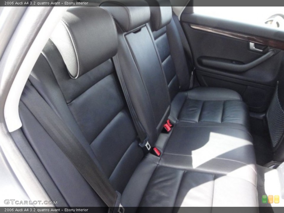Ebony Interior Rear Seat for the 2006 Audi A4 3.2 quattro Avant #62071997