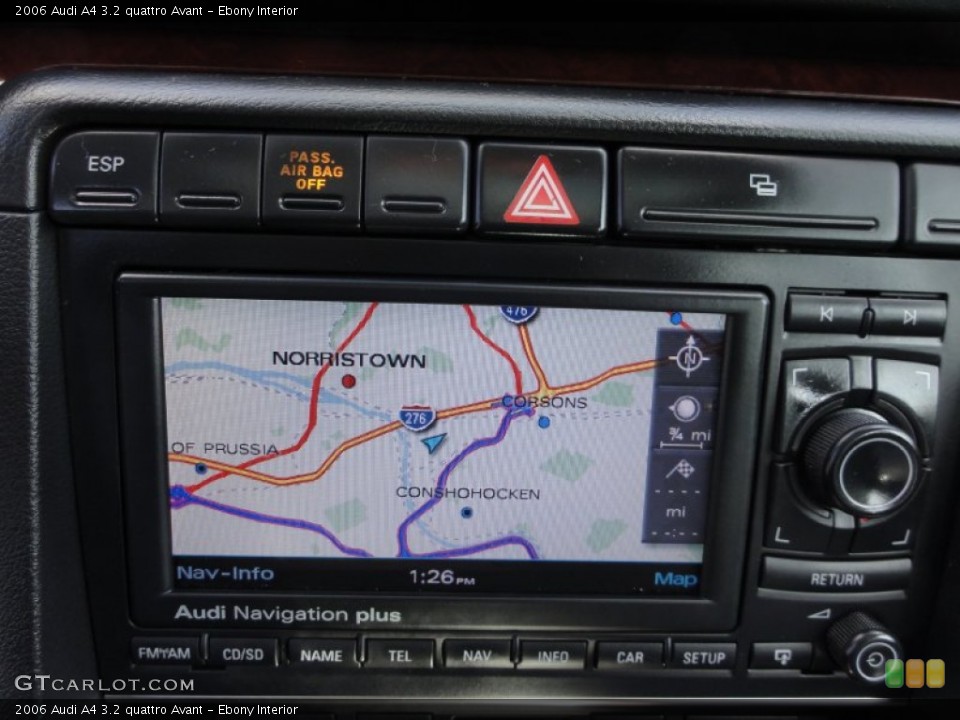 Ebony Interior Navigation for the 2006 Audi A4 3.2 quattro Avant #62072165