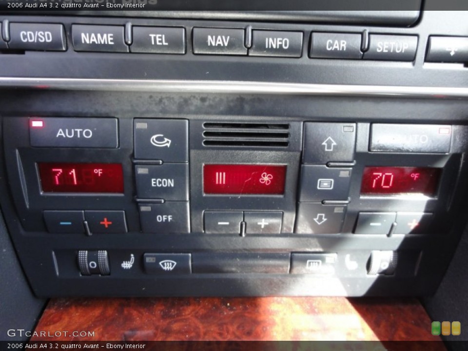Ebony Interior Controls for the 2006 Audi A4 3.2 quattro Avant #62072174