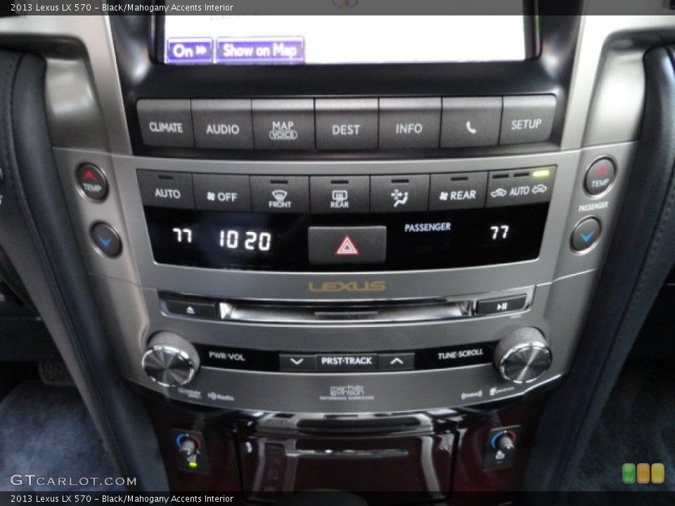 Black/Mahogany Accents Interior Controls for the 2013 Lexus LX 570 #62078969