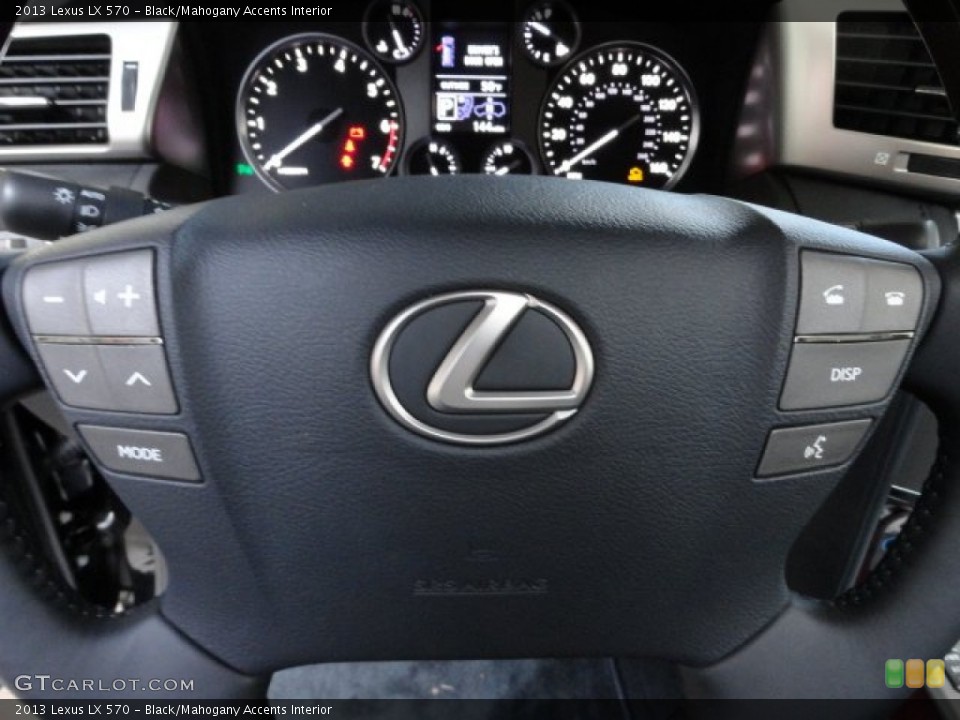Black/Mahogany Accents Interior Steering Wheel for the 2013 Lexus LX 570 #62078986