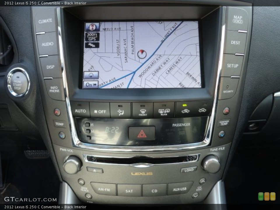 Black Interior Controls for the 2012 Lexus IS 250 C Convertible #62080942