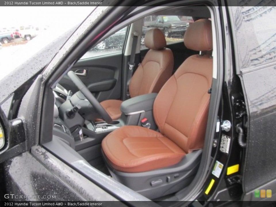 Black/Saddle Interior Photo for the 2012 Hyundai Tucson Limited AWD #62081561