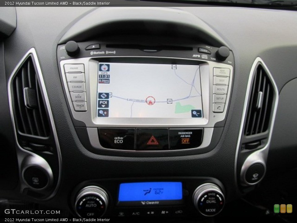 Black/Saddle Interior Navigation for the 2012 Hyundai Tucson Limited AWD #62081579
