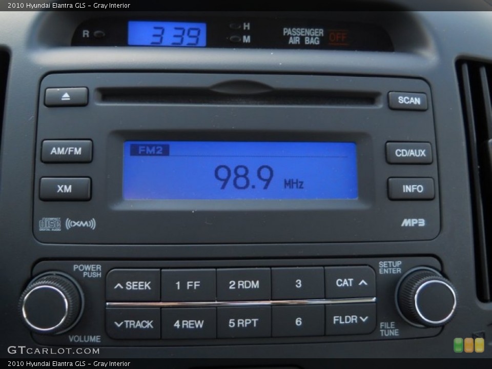 Gray Interior Audio System for the 2010 Hyundai Elantra GLS #62085054