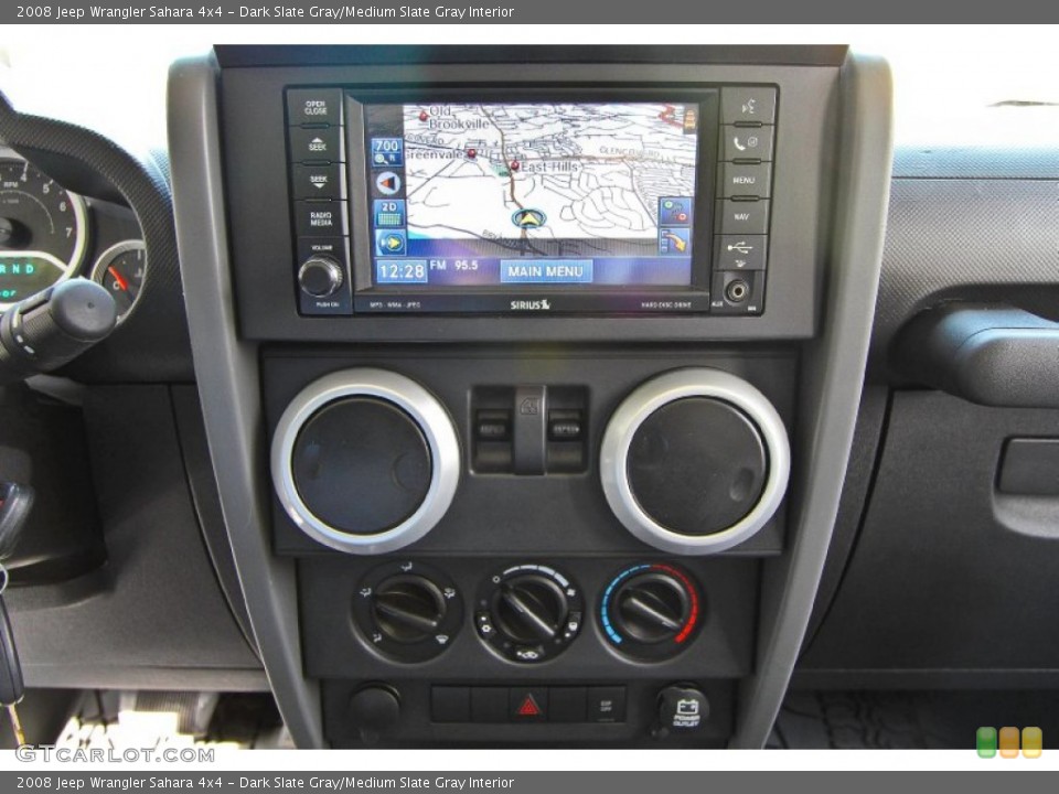 Dark Slate Gray/Medium Slate Gray Interior Controls for the 2008 Jeep Wrangler Sahara 4x4 #62100355