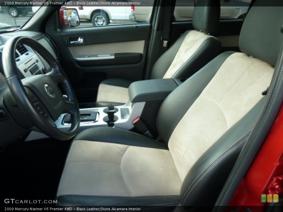 Black Leather/Stone Alcantara Interior Photo for the 2009 Mercury Mariner V6 Premier 4WD #62100762