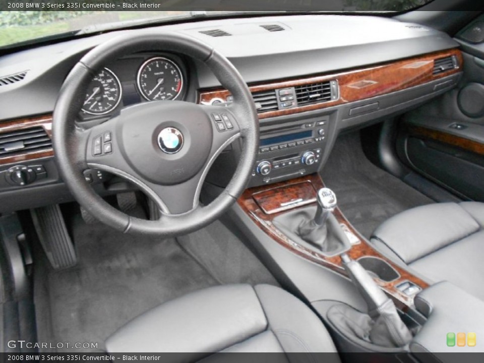 Black Interior Prime Interior for the 2008 BMW 3 Series 335i Convertible #62103860