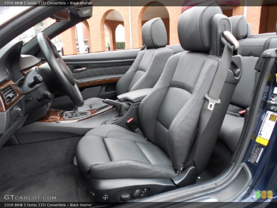 Black Interior Front Seat for the 2008 BMW 3 Series 335i Convertible #62103871